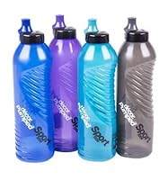 Decor Pumped Sports Slider Water Drink Bottle 1 Litre, Assorted
