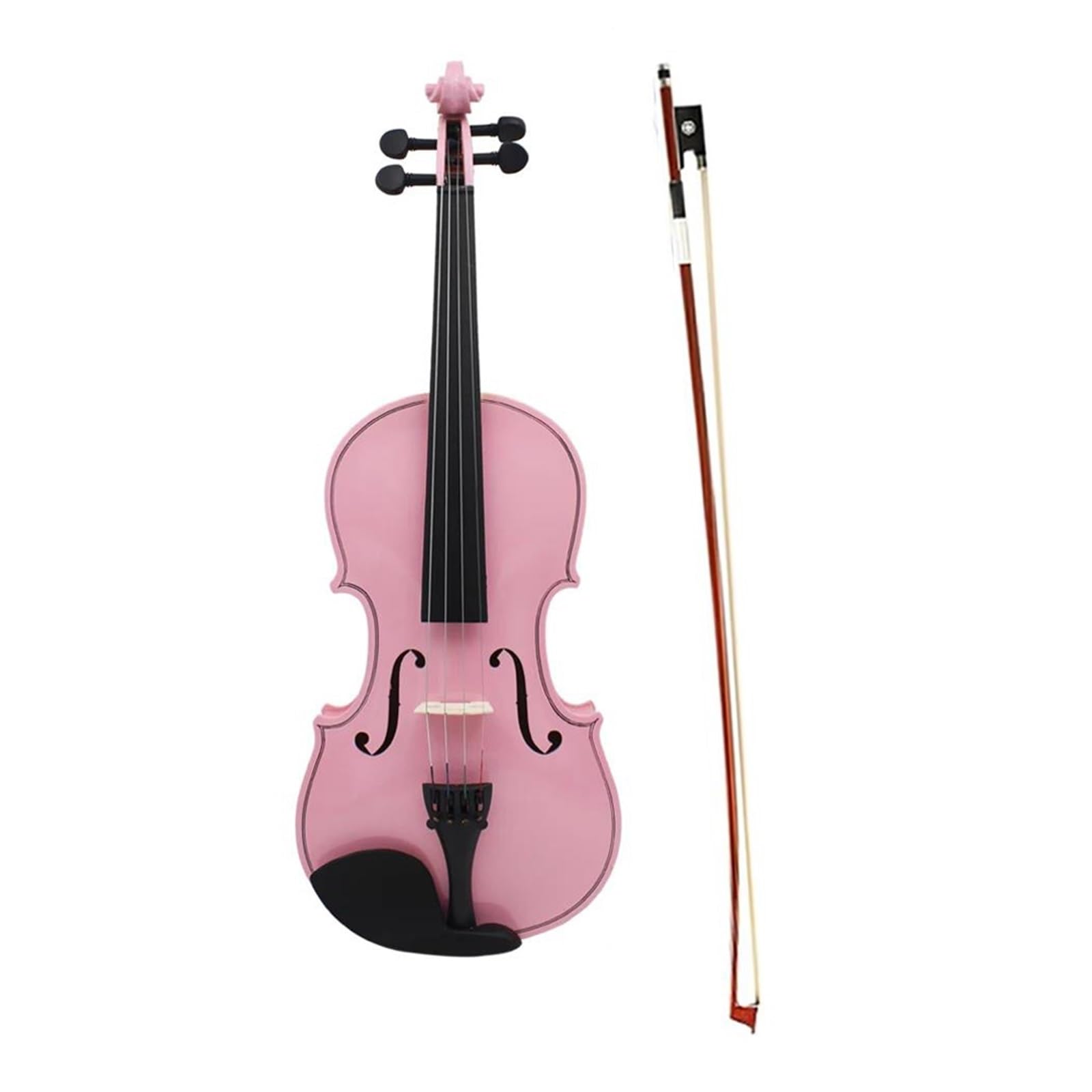 Juego De Violín Tamaño 4/4 Violín Profesional | Instrumento de cuerda profesional de madera maciza.(Pink)