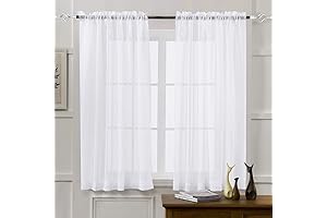 White Mainstays Sheer Curtains