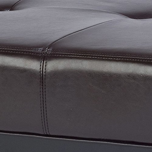 Safavieh Hudson Collection Bleecker Brown Leather Cocktail Bench #TOP2