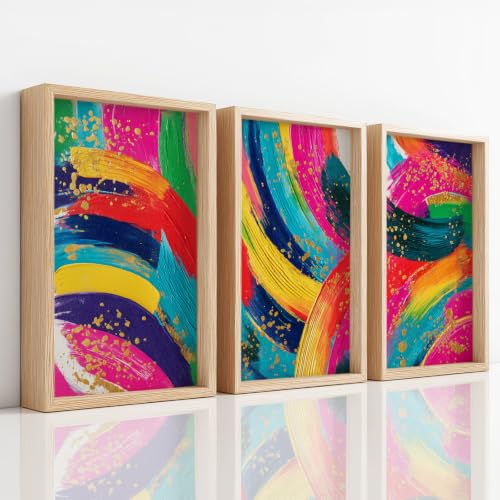 Cuadros infantiles de arcoíris moderno para decorar la habitación de niñas y niños (20x30 cm)