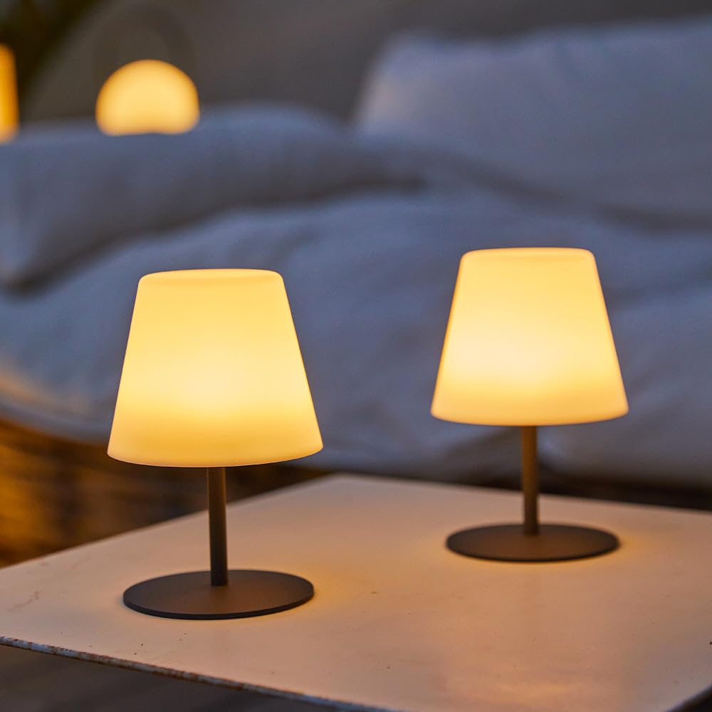 Set di 2 lampade da tavolo a LED senza fili H16CM TWINS