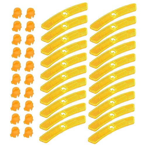 GOOHOCHY 20pcs Portable Wheel Reflectors Professional Bike Reflectors for Safety Replaceable Reflective Signs for Bicycles Convenient Installation for Bikes and Touring Cars