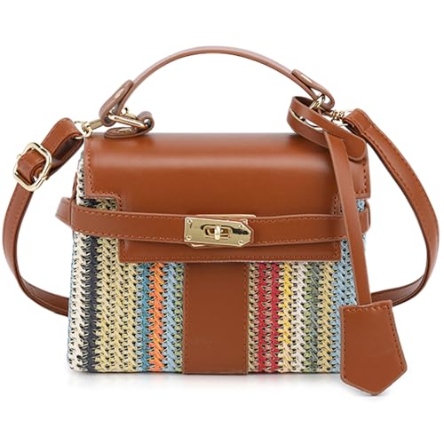 Bolso de playa Straw para mujer Tote para viaje miniatura 1