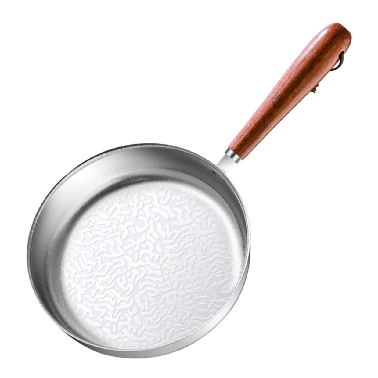 Mini Stainless Steel Fry Pan Compact Small Skillet for Eggs Cooking with Handle Nonstick Surface Easy to Clean