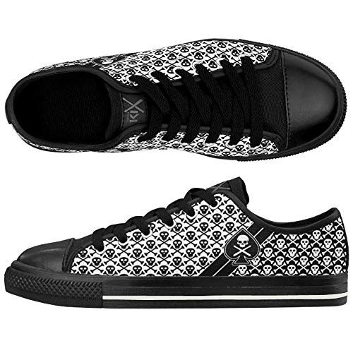 Best Shoes for Drumming: Comfort and Performance Guide 10 AXENTS Drum Kix Skull and Sticks Men's (White) Low Top Sneakers for Drummers (Numeric_8)
