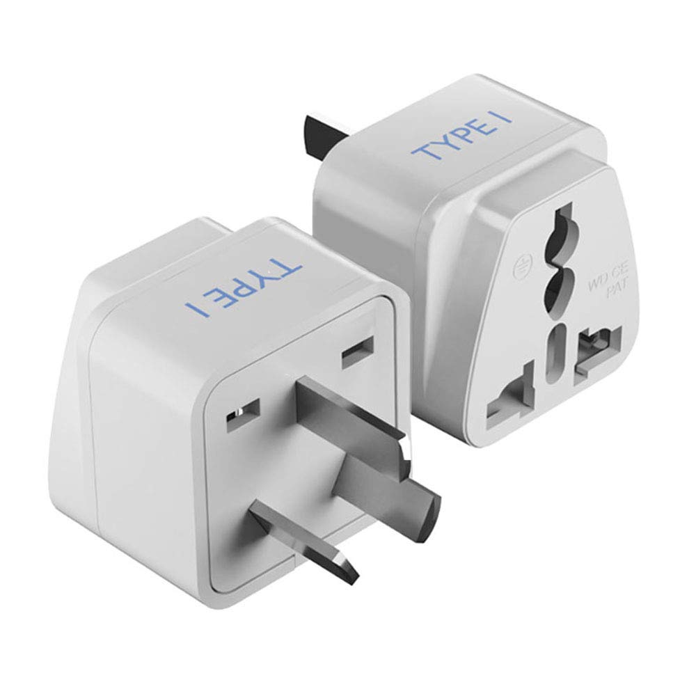 CepticsIndia Australia, India to China, Australia, New Zealand & More - Type I - CE Certified - RoHS Compliant - White - 2 Pack - 5 Years Warranty