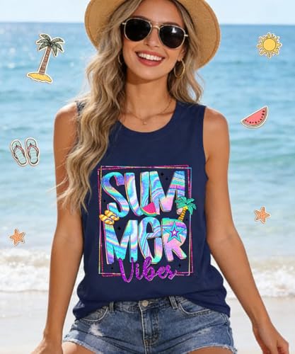 Image of Vacay Mode T Shirts for Women Summer Beach Hawaii Vacation Short Sleeve Tops Holiday Cruise Getaway T Shirts