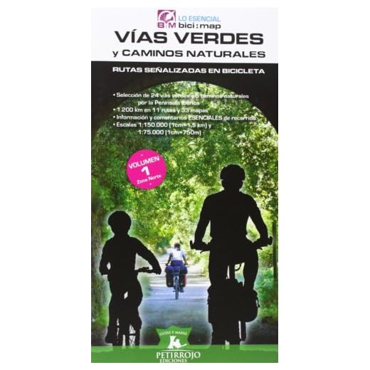 Vías Verdes y Caminos Naturales, Rutas Señalizadas en Bicicleta I, Zona Norte, Colección Bicimap (Petirrojo)