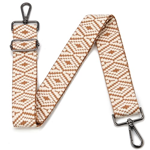Image of Purse Strap Gold Hardware Replacement Crossbody Bag Strap, Wide Adjustable Shoulder Strap