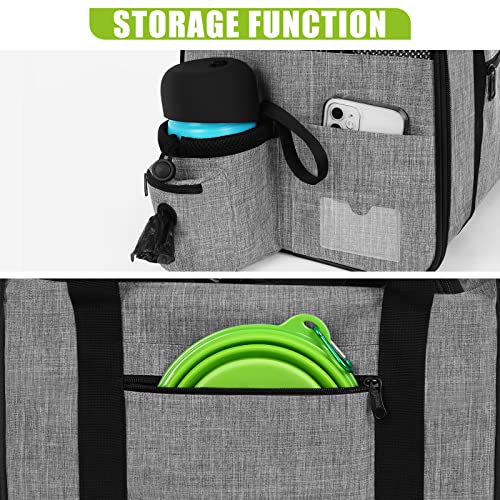 Image of Pecute Pet Carrier, Airline Approved Soft Dog Cat Carrier, Pet Taxi with Carrying Strap Breathable Mesh Removable Cushion, Foldable Pet Handbags for Cats Puppies Up to 16 Lbs