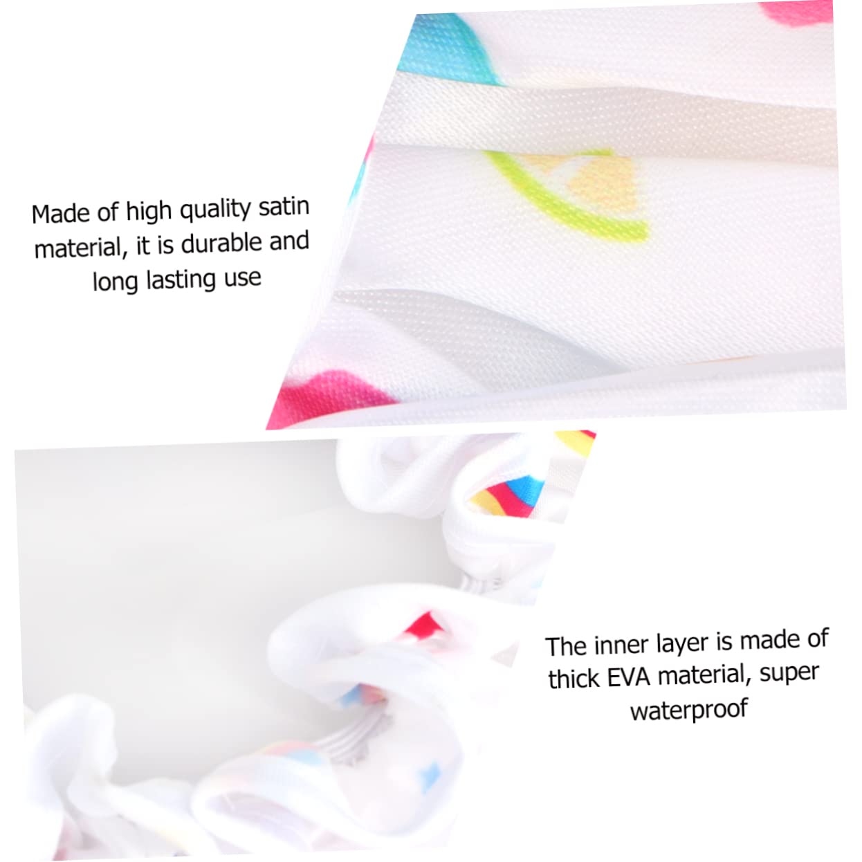 Housoutil 12pezzi Cuffie Da Impermeabili Satin Per Donne Cappelli Da Notte Stile Stampa Doppio Per Bagno e Bellezza