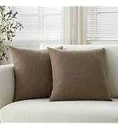 Meekio Neutral 18x18 Inch Soft Boucle Pillow Covers for Sofa Décor