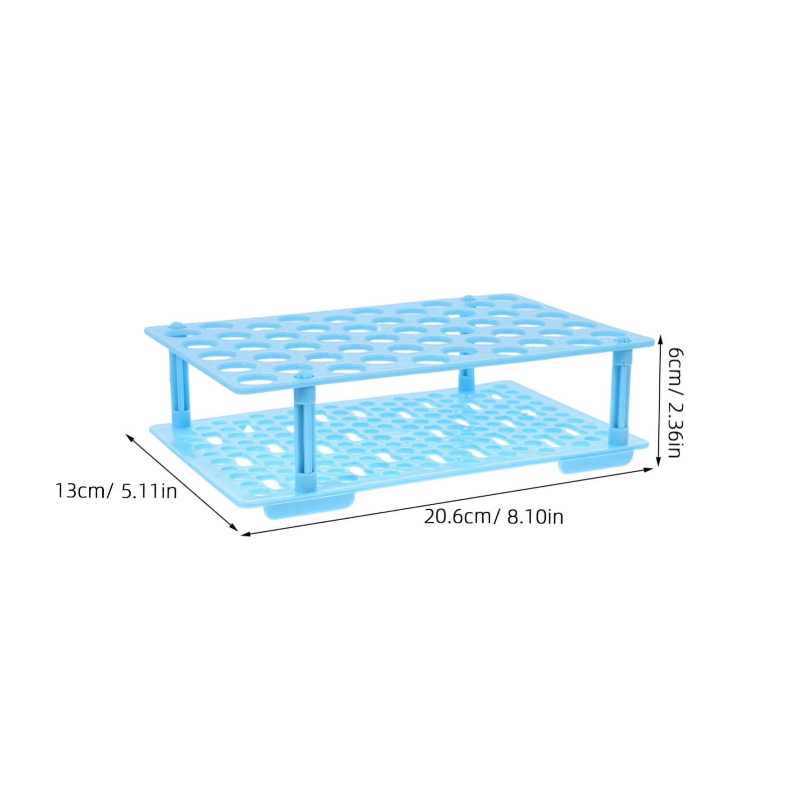 NAMOARLY Detachable 50 Hole Lab Tube Rack Microcentrifuge Tube Holder Stand Plastic Test Tube Storage Organizer for 10ml/15ml Vials