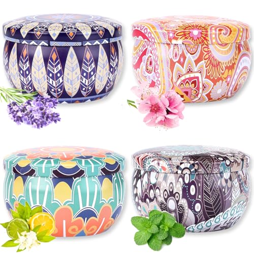 4 Pack Aromatherapy Candles Long-Lasting Fragrance Soy Wax Aromatherapy Candles, Suitable for Home...