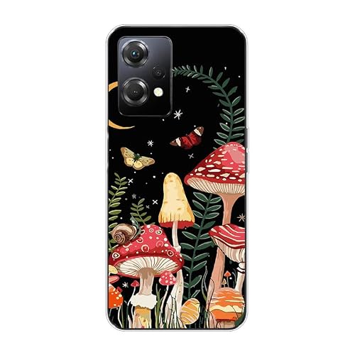 KARTXITAI Case Compatible with K10x,Shockproof Slim Thin Silicone Protective Anti-Fingerprint Anti-Scratch Anti-Fall Phone Cover - Mushroom, Butterfly, Moon