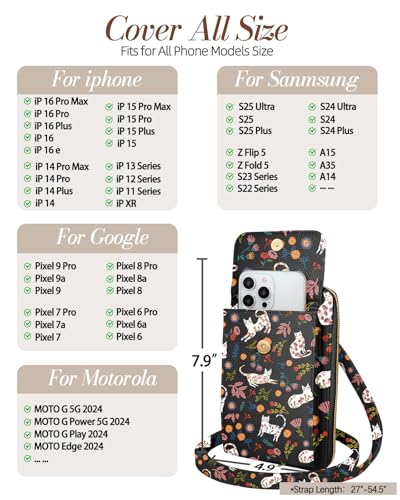 Image of Miss Adola Zipper Cell Phone Crossbody Bag for Women