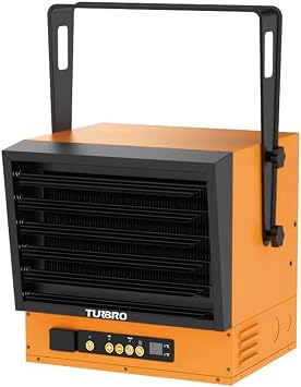 TURBRO 10,000W Electric Garage Heater, 240V Hard Wired, WiFi Enabled, Fan-Forced Shop Heater with Remote, Overheat Protection, Thermostat, 12-Hr Timer, Ceiling/Wall Mounted, ETL Listed, GH10K Smart