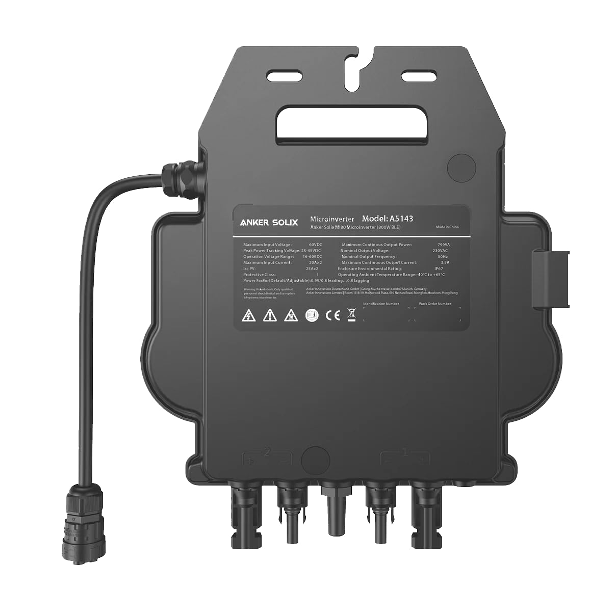 Anker SOLIX MI80 (BLE) Micro inverter – 600 W/800 W