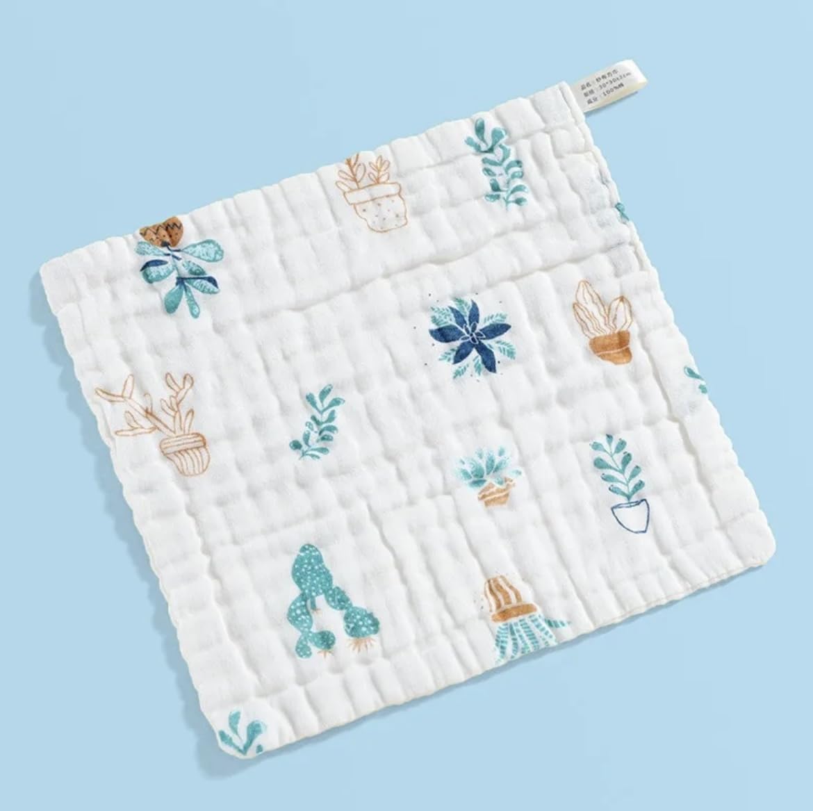 heartbury Baby Super Soft Absorbent Muslin 6 Layer 100% Organic Wash Towel- 100X100 cm - (0-3 Years) (30 * 30 Face Towel) 5psc 2