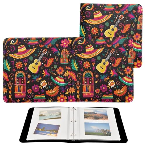 Álbum de Fotos Autoadhesivo DIY Scrapbook Álbum Cinco De Mayo Fiesta Mexicana 3 Anillos Álbum de Fotos 40 Páginas 8x10 para Memoria miniatura 2