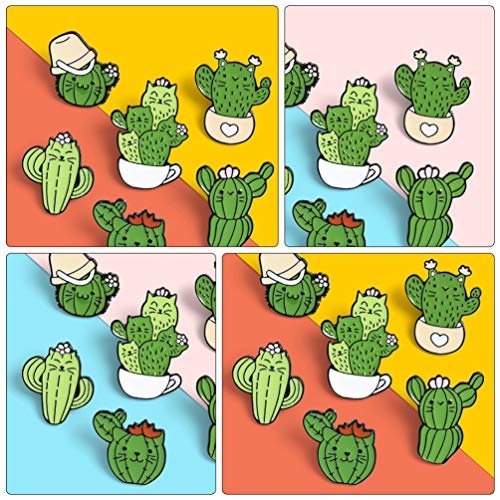 Brooch Cactus Cat Set 6PCS d'insignes fantaisie pour customisation