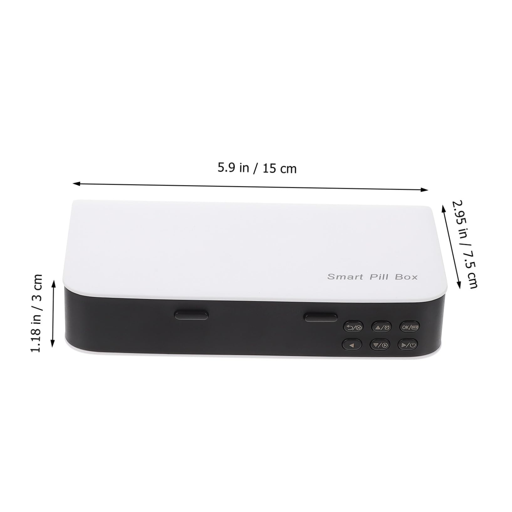 Gatuida Elektronische Medikamentenbox mit 3 oder 6 Fächern aus PC Verschließbar mit 7 Erinnerungsalarmen Fassungsvermögen bis 60 Kapseln pro Fach Inklusive 2 Aa Batterien für Senioren