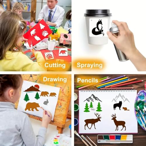 Plantillas reutilizables para manualidades de albumes de recortes y arte creativo 6