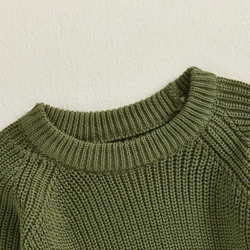 Baby Girl Boy Knit Sweater Chunky Knitted Crew Neck Pullover Sweatshirt Knitwear Toddler Fall Winter Clothes4