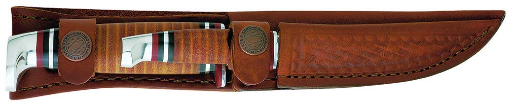 CASE XX WR Pocket Knife Two Knife Set Twin Finn W/Leather Sheath Item #372 - (Twinfinn SS)