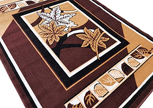 Image of Home Decore Acrylic Carpet for Your Living Room & Drawing Room Aywhere in Your Home Size - 4 X 5 Ft (Brown-GH)