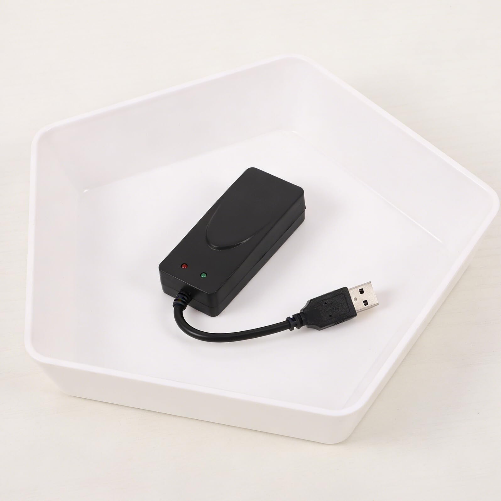 GALPADA Modem Fax USB Nero Doppia Porta USB in Abs, Connessione Dati Alta Velocità, per Spazi Ufficio Desktop e Rete Domestica