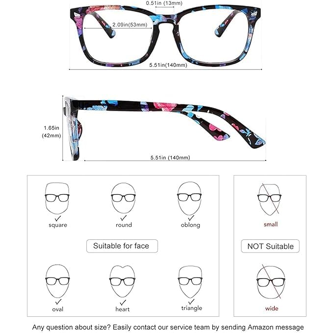 Image of CREEK Blue Light Blocking Glasses Gaming Filter Square Eyeglasses for Eye Protection Men Women, Computer /Tablet /Laptop /Mobile /TV, Anti-blue & Anti eyestrain with Testing Kit