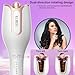 BUJIYI Automatic Rotating Curling Iron, Automatic Hair Curler, 4 Temperature Settings for All Hair Types, 3 Heating Durations for Diverse Styles, 1 Inch, Beach Waves Curling Wand (White)