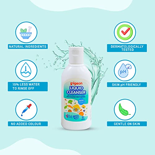 Image of Pigeon Liquid Cleanser for Nursing Products 200ml Japan's No.1 Brand | Baby Bottle Cleaning Liquid | Dish Washing Liquid for Breast Pumps, Feeding Bottles & Accessories