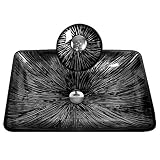 Waschplätze Bad Eitelkeit Haushalt Waschbecken Platz Reinigungsbecken Restaurant Becken (Color : Black, Size : 55 * 36 * 11cm)