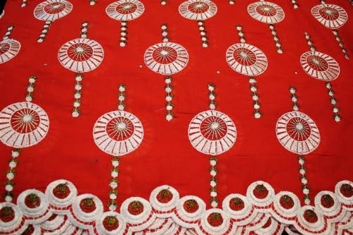 Copper,poly Cotton Embroidery Voile Lace Fabric, Available in 10 Colors