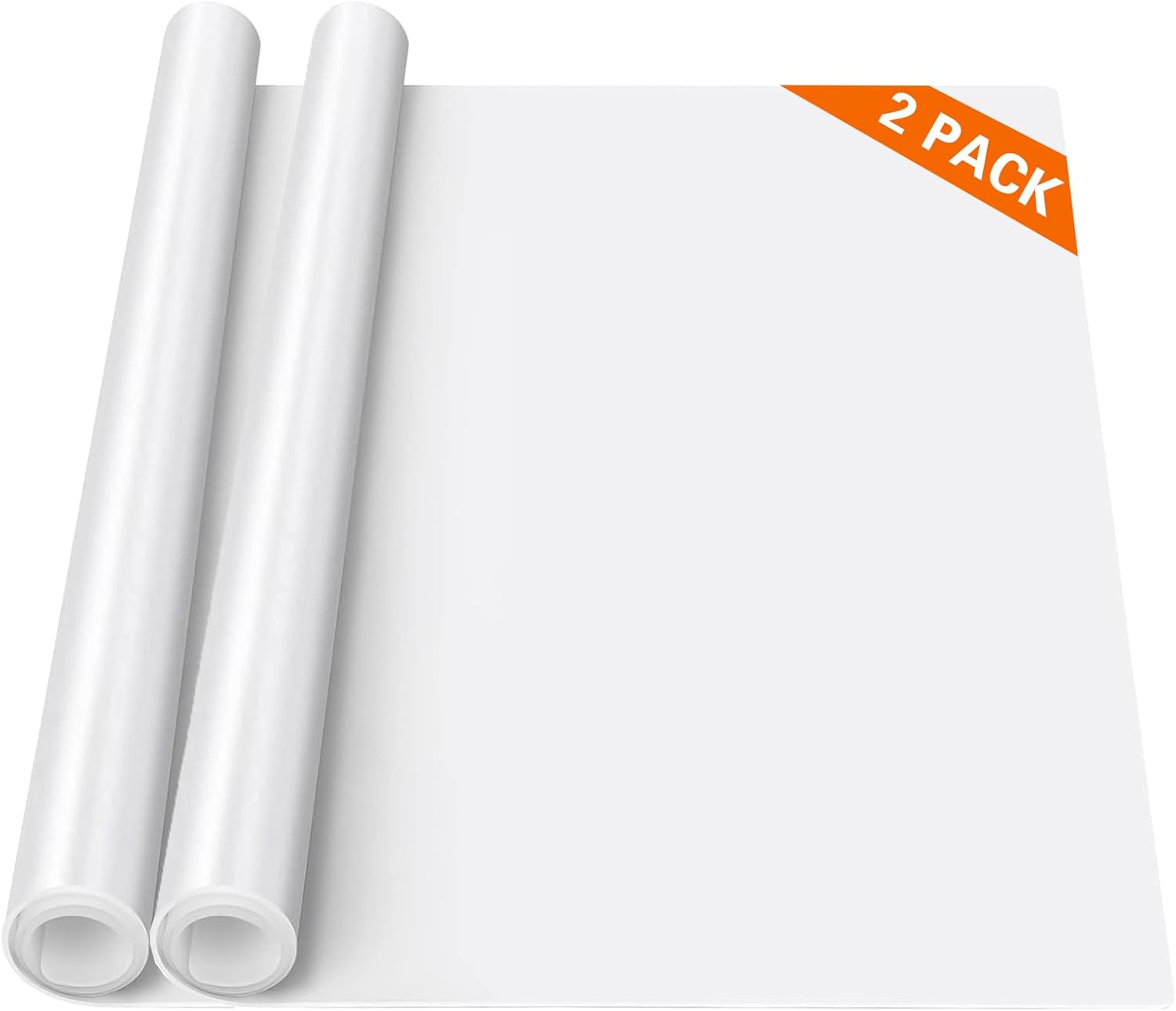 2MM Extra Thick Silicone Kitchen Counter Mat, 47.2" x 23.6" Non-Slip Heat Resistant Countertop Protector, Extra Large Craft and Kitchen Mat (Bright Blue,2Pack)