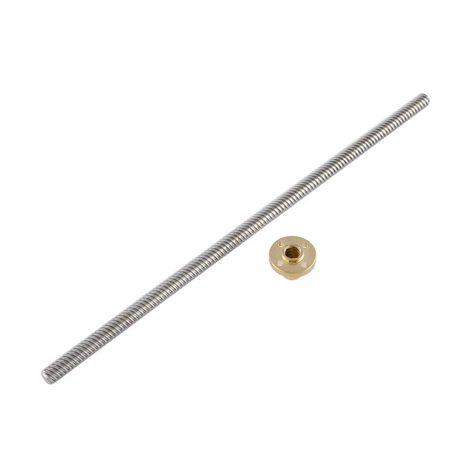 Metalowa nakrętka śruby kulowej Śruba trapezowa T8 Nakrętki miedziane Długość części śruby pociągowej 250 mm 300 mm 400 mm 500 mm (Size : 400mm)