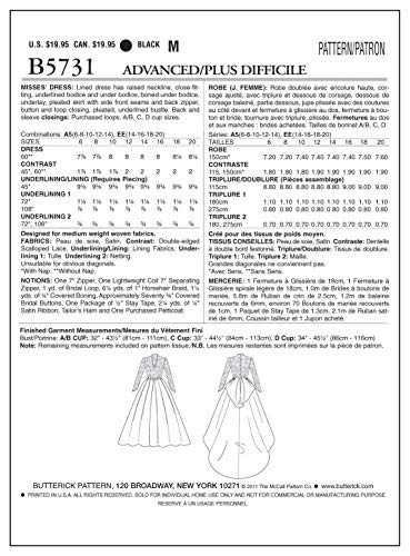 Butterick Patterns B5731 Misses' Dress, Size A5 (6-8-10-12-14) #TOP1