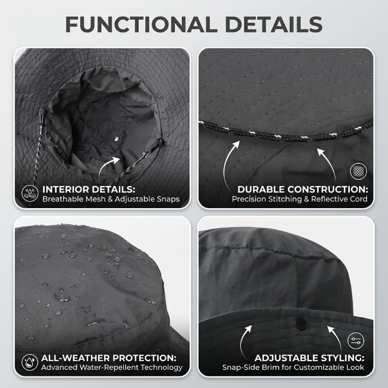 Image of 2 Pack Reusable Gel Ice Packs & Waterproof Foldable Hat for Men Women, Built-in Ice Pack Pockets, 4-Hour Cold Therapy Relief for Migraines, Construction, Heat Stroke Prevention, Navy