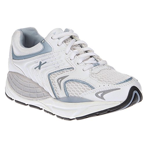 Matrix Women's Comfort Therapeutic Extra Depth Sneaker Shoe: White/Blue 8.0 X-Wide (2E) Lace