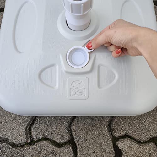 Base para Guarda Sol 18kg de Piscina Suporte Branco Sombreiro 3,5cm Bel Fix