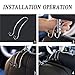 SAVORI Auto Hooks Bling Car Hangers Organizer Seat Headrest Hooks Strong and Durable Backseat Hanger Storage Universal for SUV Truck Vehicle 2 Pack (Black)