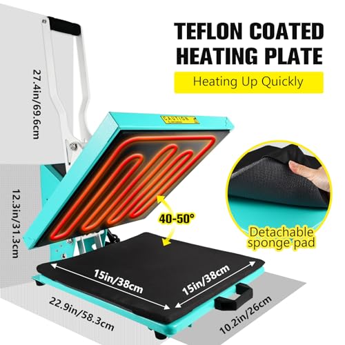 Colorsub CS-15X15 HEAT PRESS-TEAL Heat Press Machine For T-Shirt 15X15 thumb #4