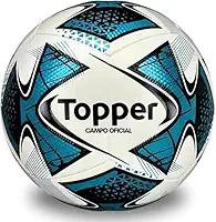 Bola de Futebol Campo Topper 22 Oficial, Costurada à Mão, Tamanho Nº 5, Uso Adulto e Juvenil, Treino e Jogo, Alta Performance em Campo Natural
