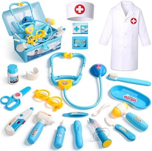 Doctor Kit Kids Toys for 2 3 4 Year Old Girl Boys Pretend Play Dress Up