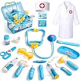 Fajiabao Doctor Kit for Toddlers 3-5 Dress Up Toys for 2 3 4 5 Year Old Girls Pretend Play Kids Doctor Set with Career Day Costume Toy Stethoscope for 2 3 4 5 6 Year Old Girls Boys Birthday Gifts