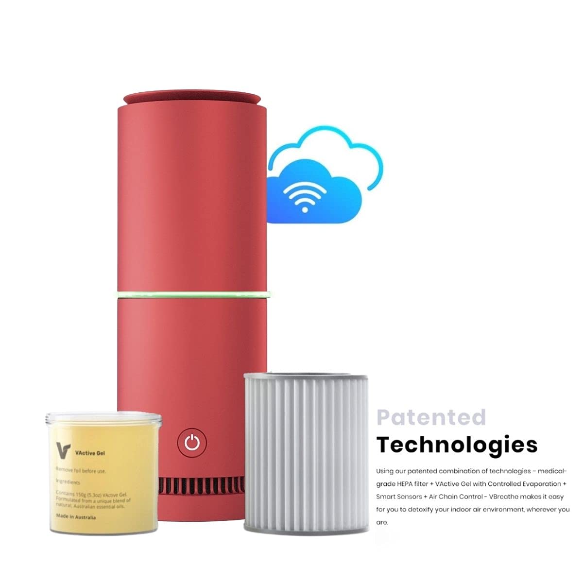 Purificateur D'air Portable VBreathe - Technologie HEPA - Télécommande - Neuf
