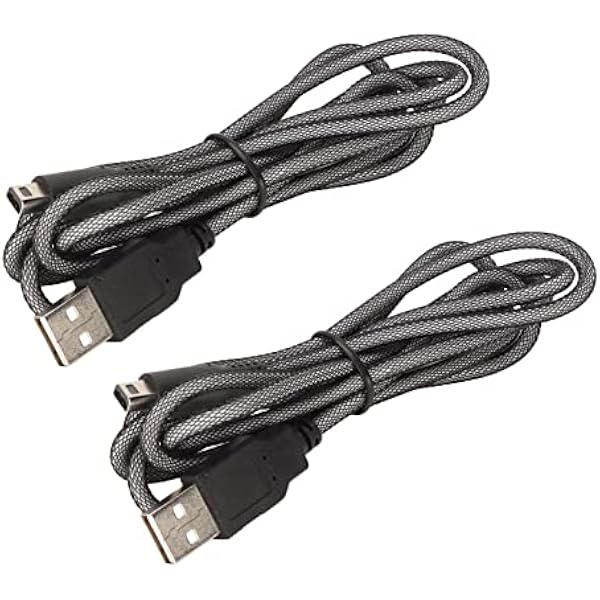 Eacam 2 szt. Kabel ładujący USB do 3DS z Wysokiej Jakości Oplotem, 5-stopowy Przewód Zasilający do 2DS, 3DS, 3DS XL, New 3DS, New 3DS XL, New 2DSXL, NDSI, NDSI LL, Kabel ładujący